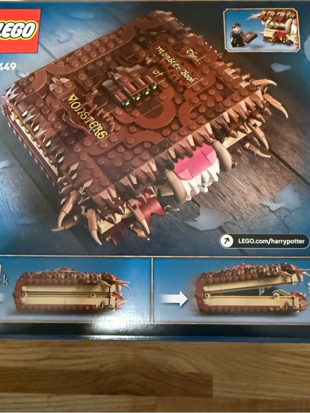 Lego Harry Potter Monster Book of Monsters - Brown Tan Pink - Picture 2 of 2